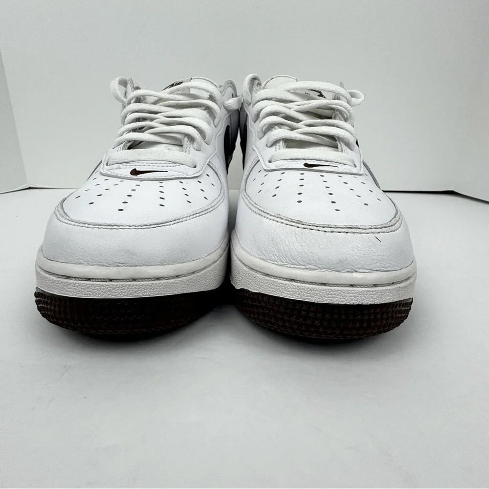 Nike Air Force 1 Low Anniversary Edition. White and Chocolate Brown. Mens size 9